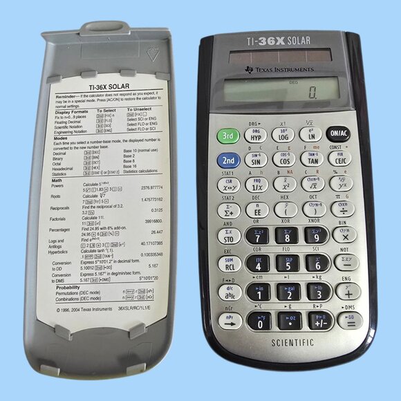Texas Instruments TI-36X Solar Scientific Calculator w/ Cover & Insert TESTED!! - Picture 1 of 11